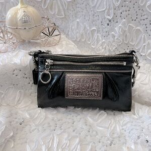 COACH Patent Leather Black Poppy Bag